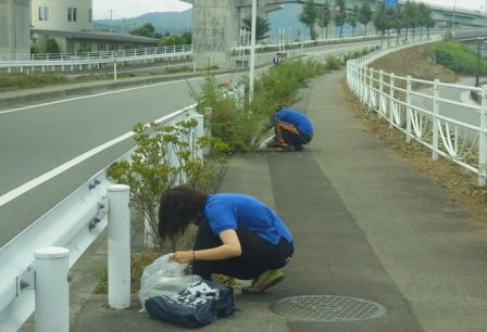 Cleaning around the local area