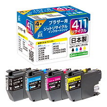 LC411-4PK 4色セット対応ジットリサイクルインク