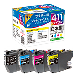 LC411-4PK 4-warna set tinta daur ulang Jit yang kompatibel