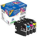 LC211-4PK 4 色套裝兼容 JIT 再生墨水