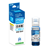 Botella de tinta reciclable IT compatible con cian IT08CA