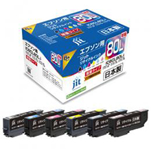 IC6CL80L 6-color set for increased amount JIT-Recycled ink